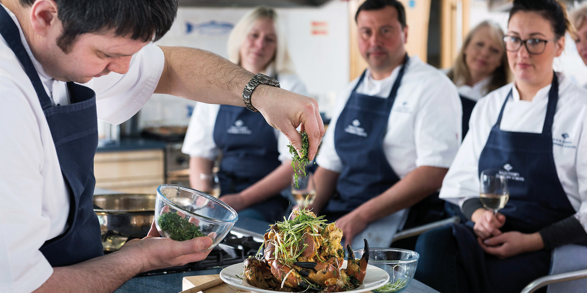 Cookery course. Cookery. Conservation with people.