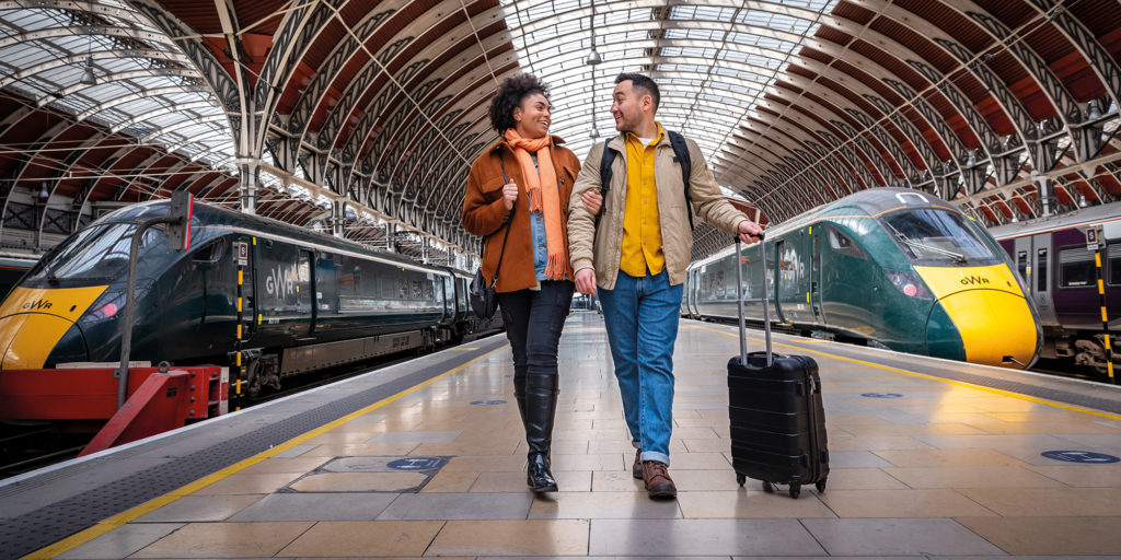 Paddington Train Station, London, UK. The GWR (Great Western Railway) night riviera sleeper train. The sleeper train operates from Paddington, London to Penzance, Cornwall in the UK.