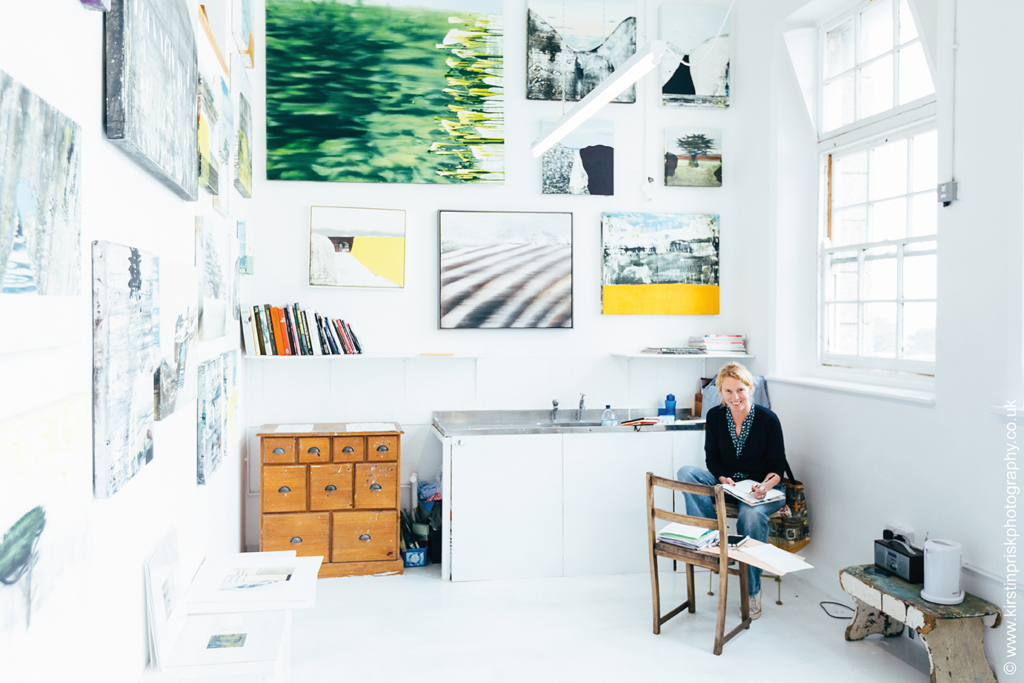 Kerry Harding in her studio