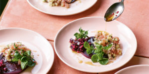 Nathan Outlaw Mackerel Tartare with Beetroot & Apple